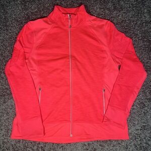 Tangerine Womens Athletic Track Jacket XL  Pink Full Zip Up Activewear